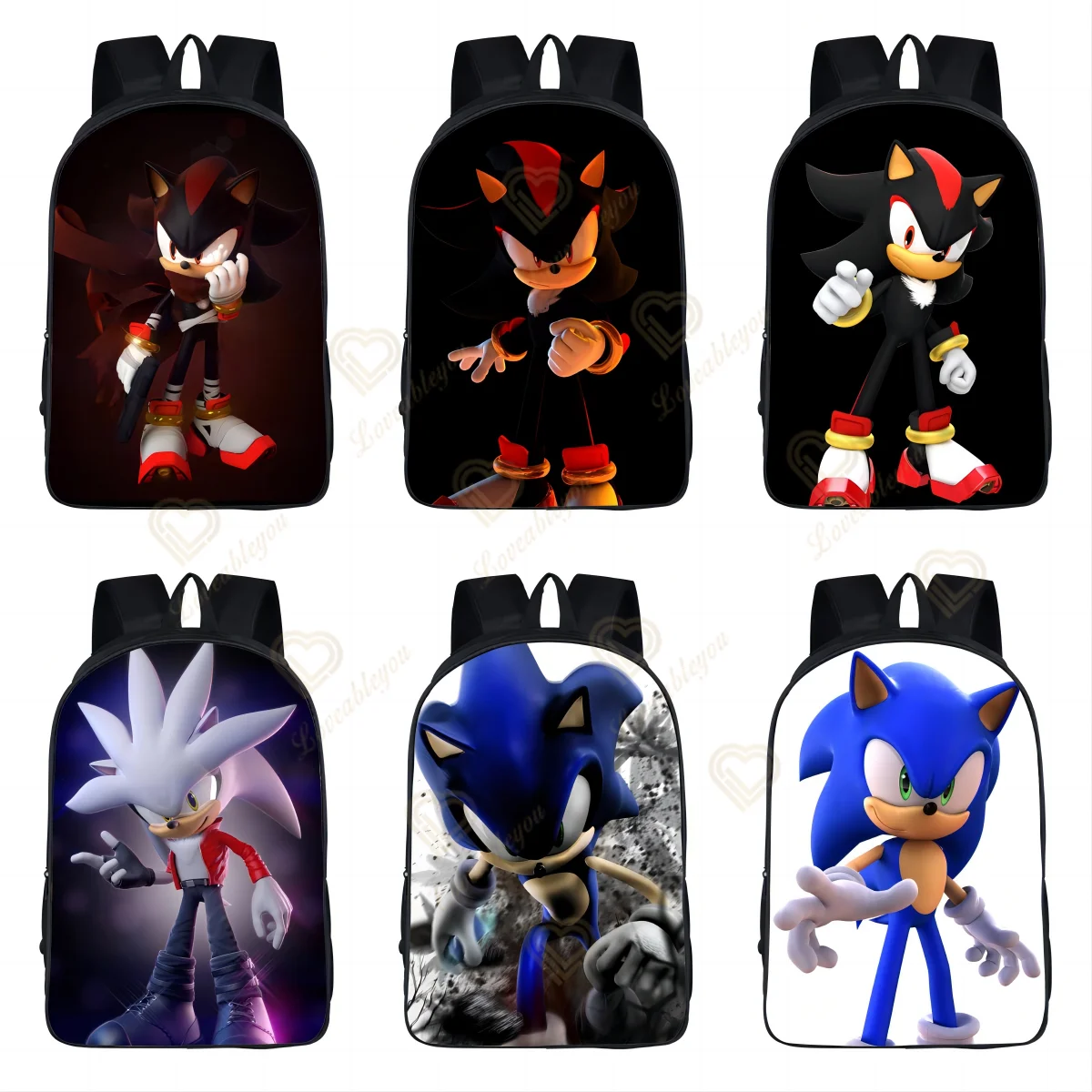 

Sonic Backpack Sonic Anime Kids Bags Big Capacity Travel Bag Students Backpack Girls Boys Christmas Gifts