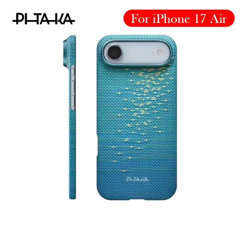Фото Чехол PITAKA из углеродного волокна для iPhone 17, задняя крышка с кевларовой беспроводной зарядкой для IPHONE 17 AIR №1