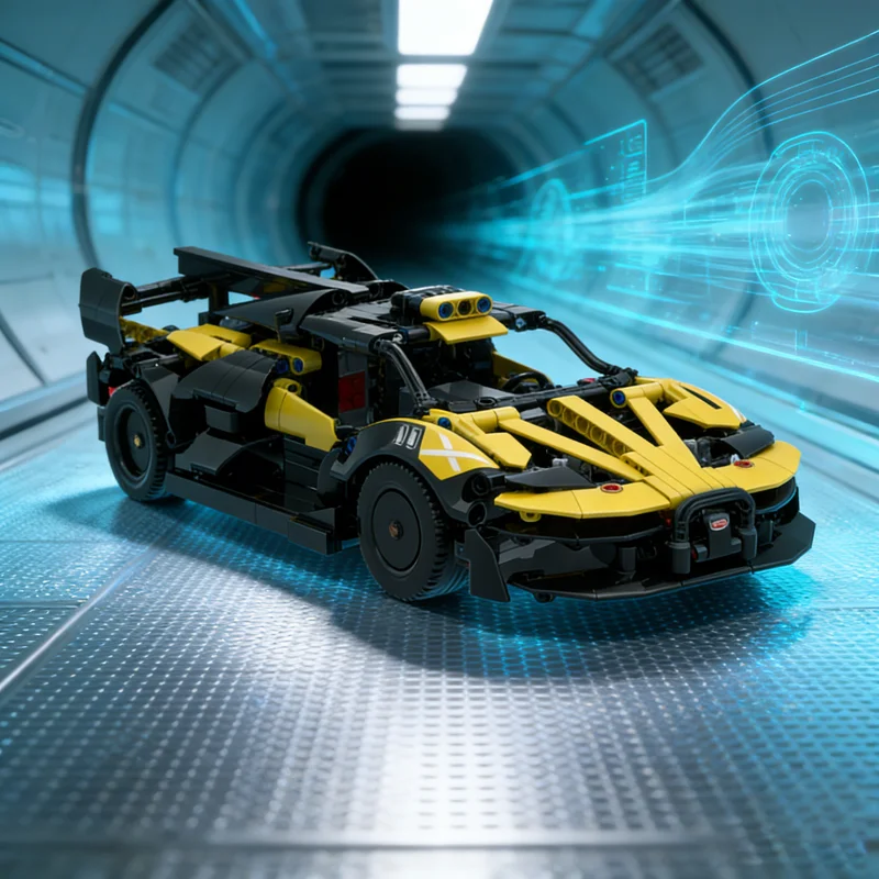 Фото 738 деталей MOC Bugatti Bolide: Моторизованная техническая модель Buwizz, конструктор, архитектурная игрушка, подарки на праздники, развивающая идея для обучения №1