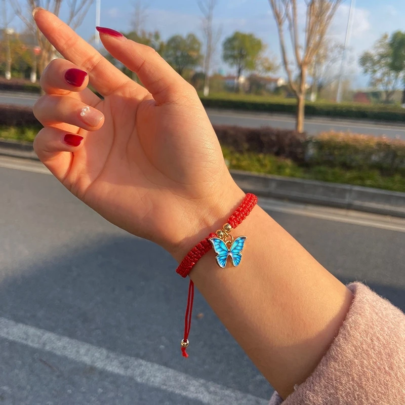 Красная Нить веревка очаровательные браслеты для женщин и мужчин ювелирные