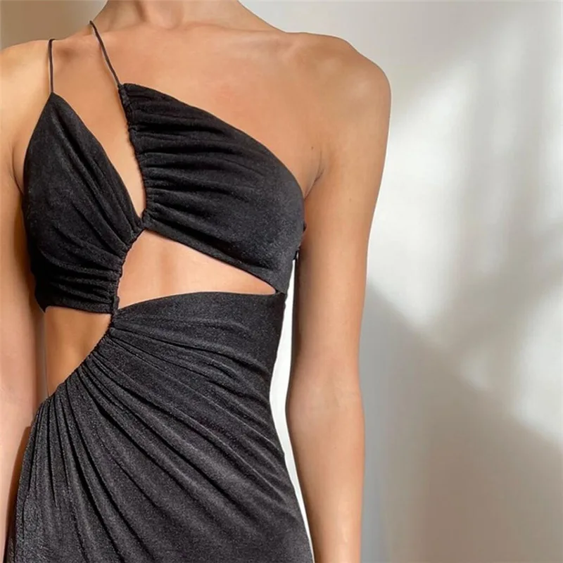 

Halter Sexy Cut Out Bandage Maxi Dress for Women Elegant Fashion Outfits Sleeveless Club Party Long Dresses Gown
