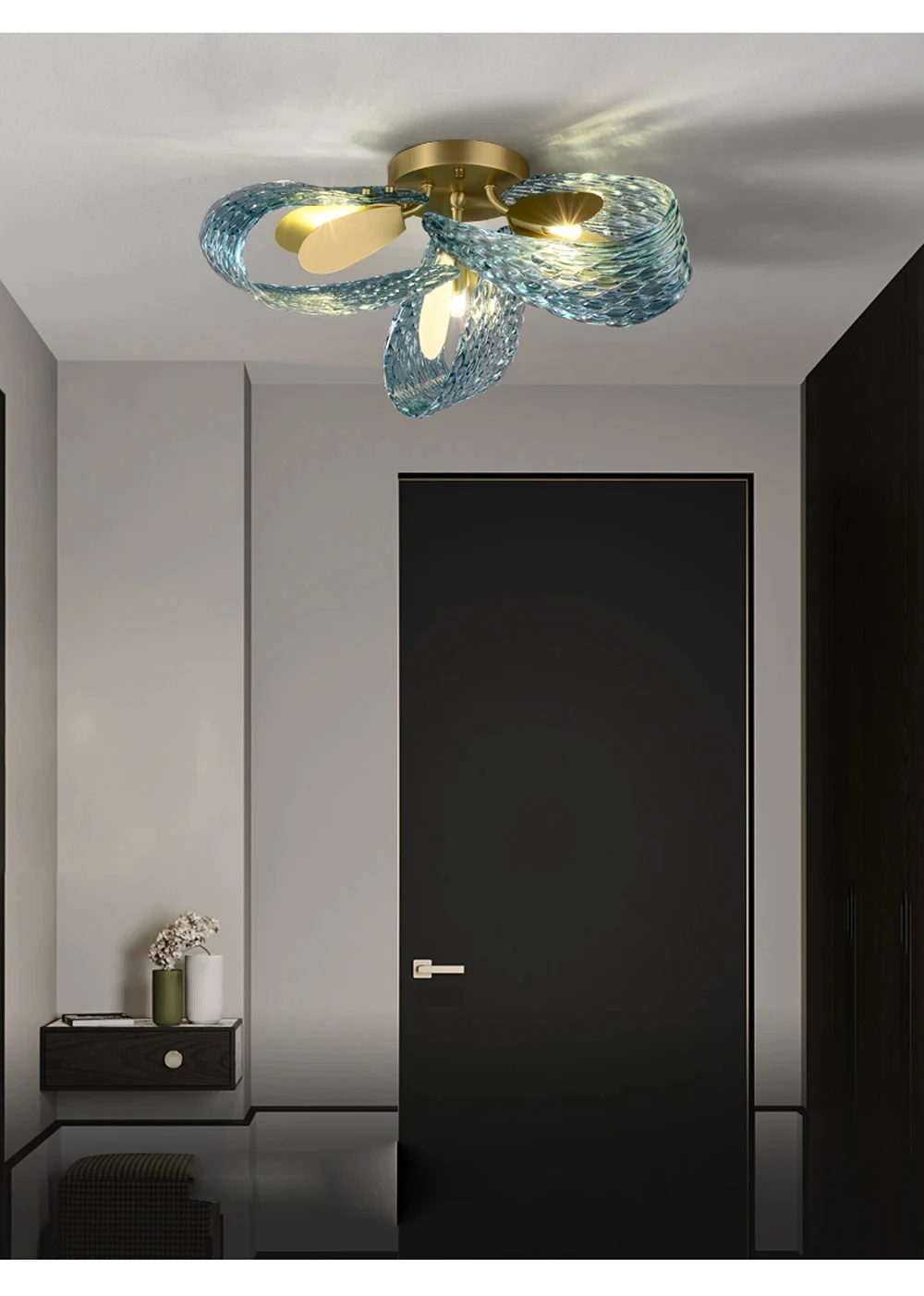 CX130EX G9 LED Funky Blue Beauty Desinger Медное стекло Lamparas De Techo 2024 Потолочная люстра Блеск