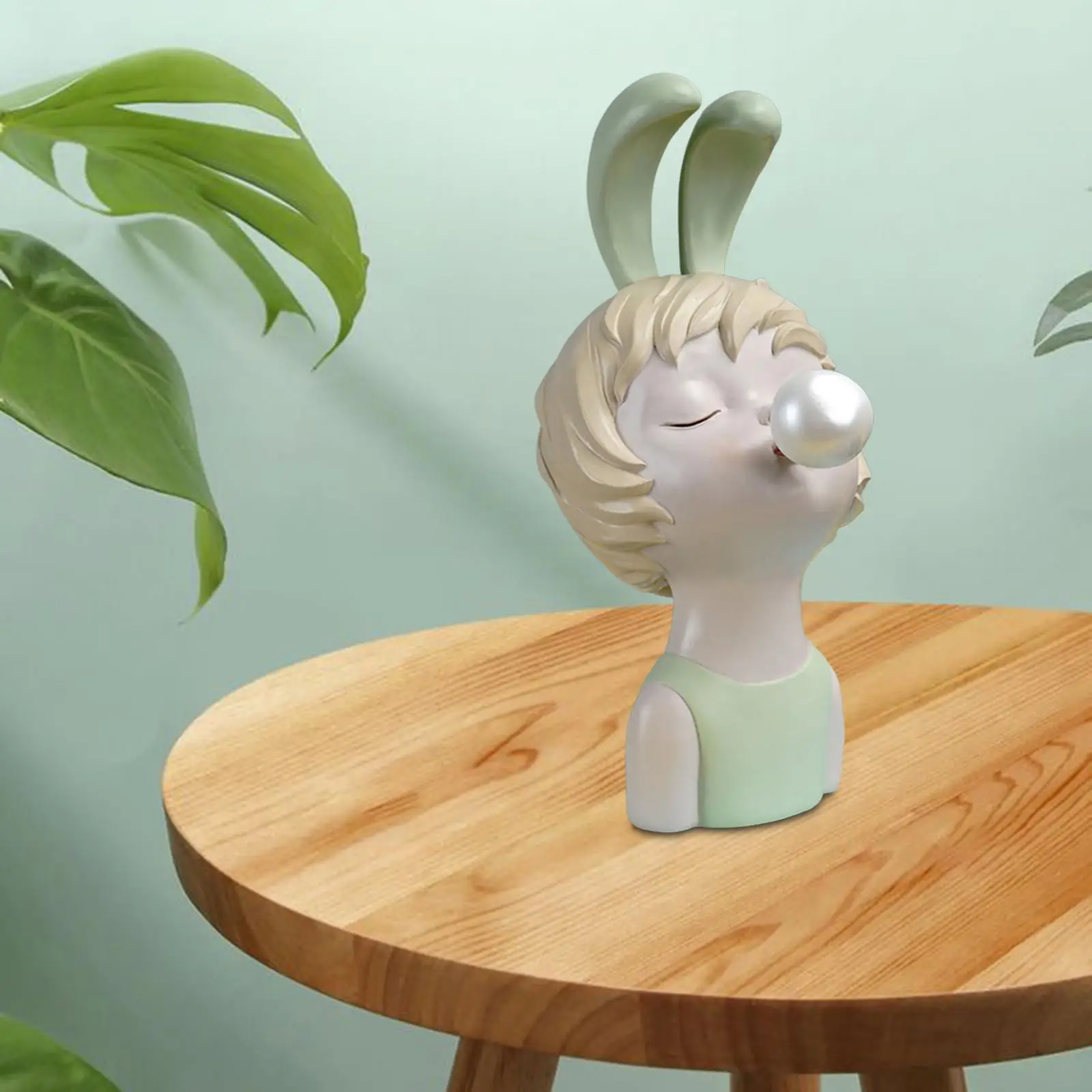 

Blowing Bubbles Girl Figurine Statue Art Craft Sculpture for Bedroom Decor