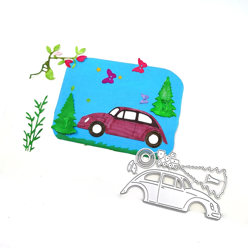 

Car Metal Cutting Dies Christmas Tree Embossing Mold DIY Scrapbooking Album Paper Craft Knife Mould Cards Blade Punch Stencils