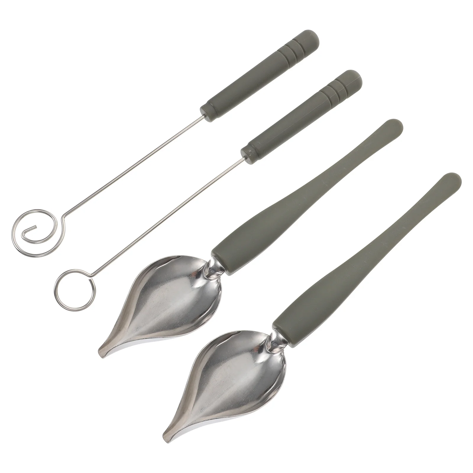 

4Pcs Stainless Steel Sauce Spoons Culinary Spoons Durable Chocolate Tools
