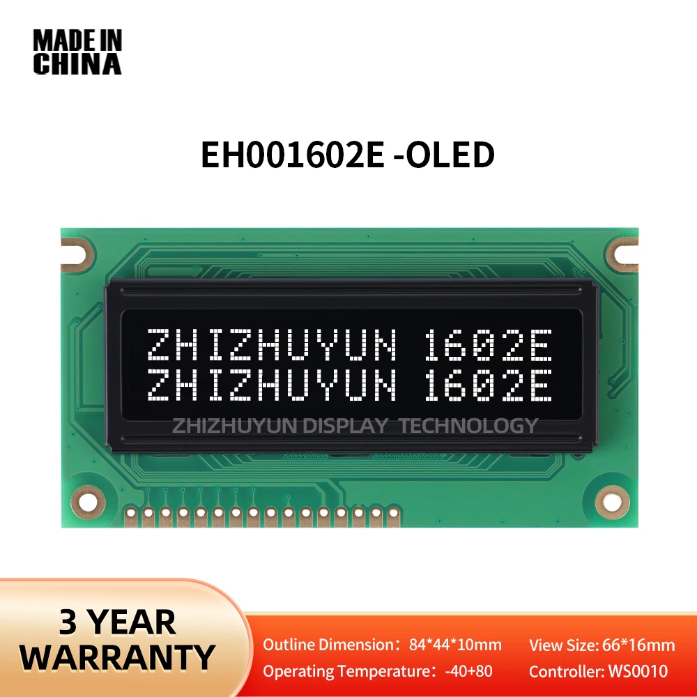 Экран дисплея WS0010 EH001602E с черной пленкой и белыми буквами экран 16-контактным