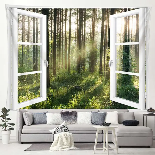 Пластиковое окно. Цветные пластиковые окна. Вид из окна на лес. Остекление коттеджей и загородных домов. Окна лесной городок.