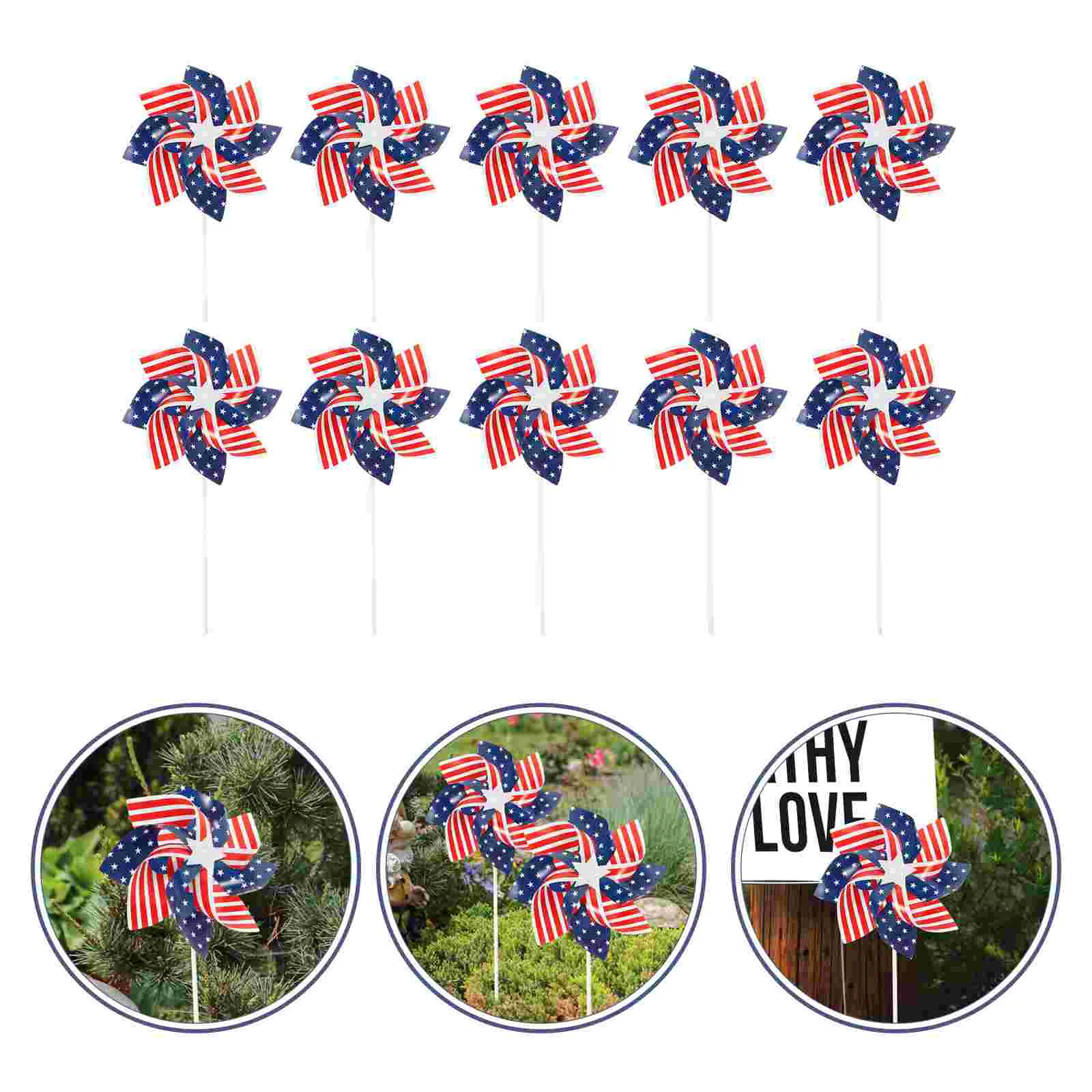 

Day Pinwheels Windmill Pinwheel Independence Garden Flagdecoration July American Patriotic 4Th Wind Toy Party Outdoor