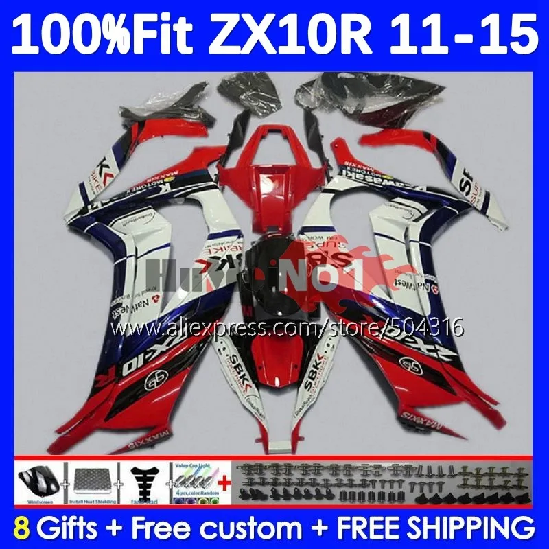 

Injection For KAWASAKI NINJA ZX-10R ZX 10R 10 R 74MC.11 ZX10R 11 12 13 14 15 ZX1000 2011 2012 2013 2014 2015 Fairing red white
