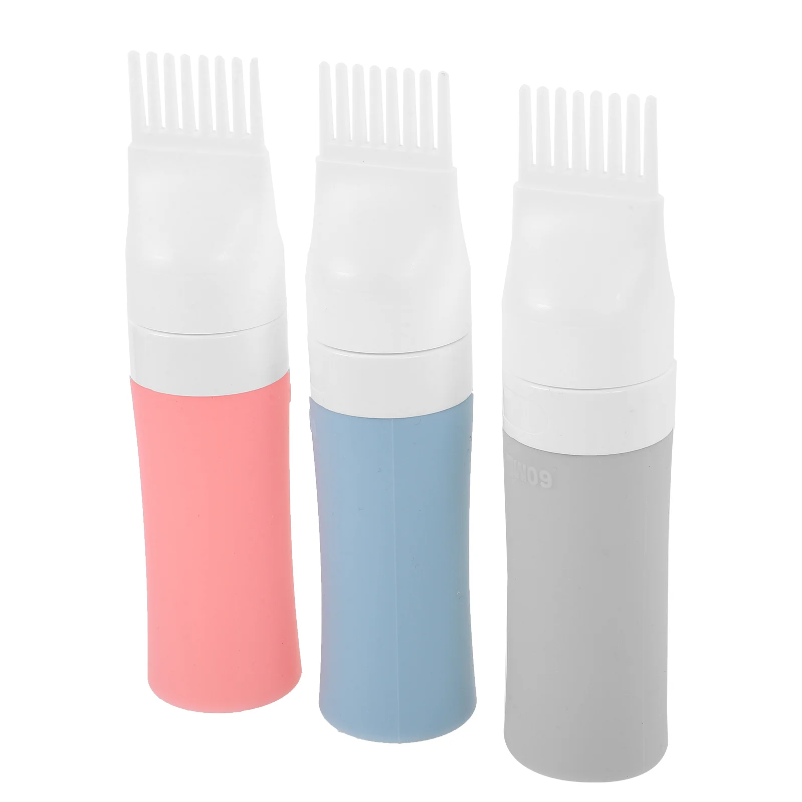 

3 Pcs Conditioner Root Bottle Applicator Small Empty Hair Dye Oil Coloring Comb