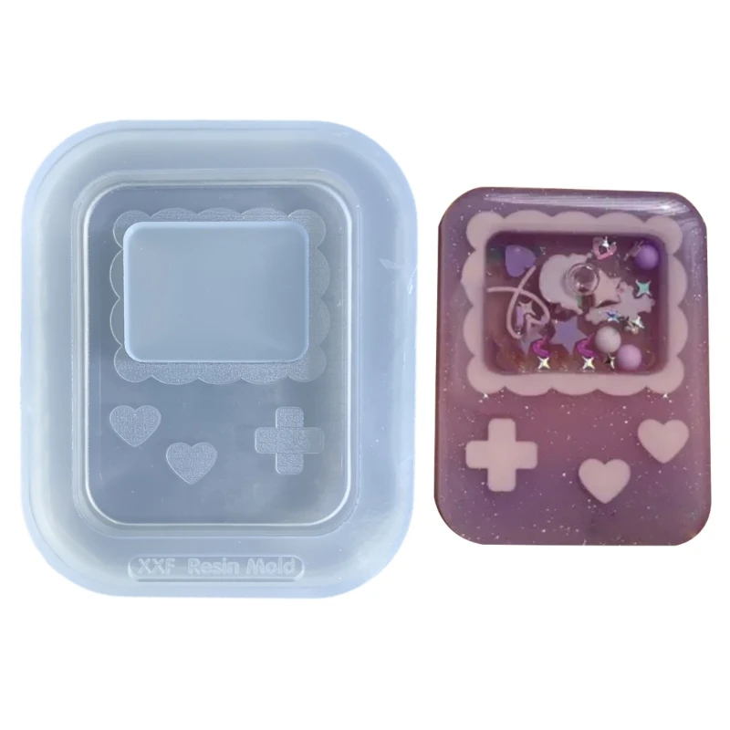 

Love Heart Game Console Silicone Mold for Keychain Decoration Making Diy Crafts