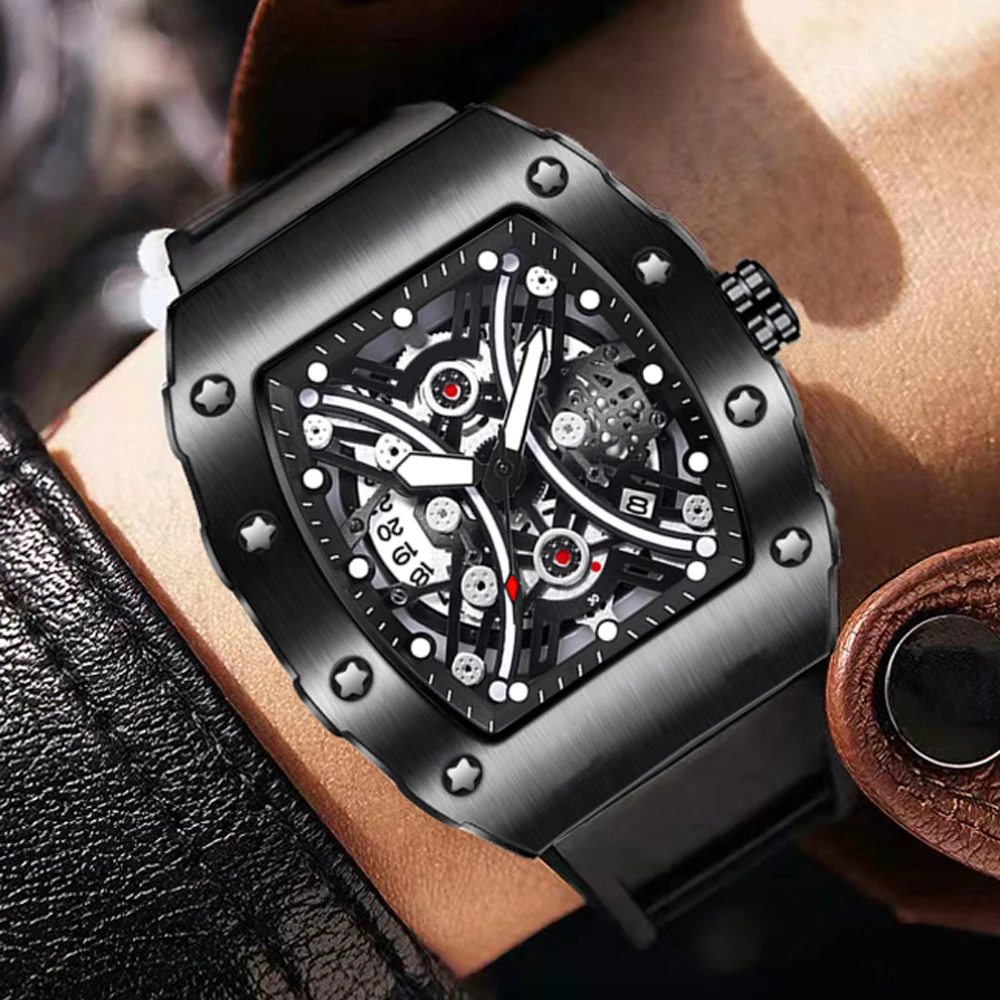 

Kimsdun Sport Military Silicone Men Watches Famous Brand Luxury Tonneau Waterproof Date Male Wristwatches Relogio Masculino 2023