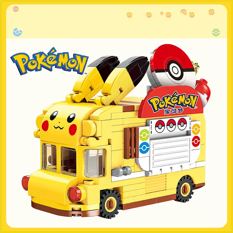 

Аниме фигурки покемона кавайная машина Пикачу собранные блоки детские строительные блоки игрушка мультяшная модель детские игрушки подарок на день рождения Рождество