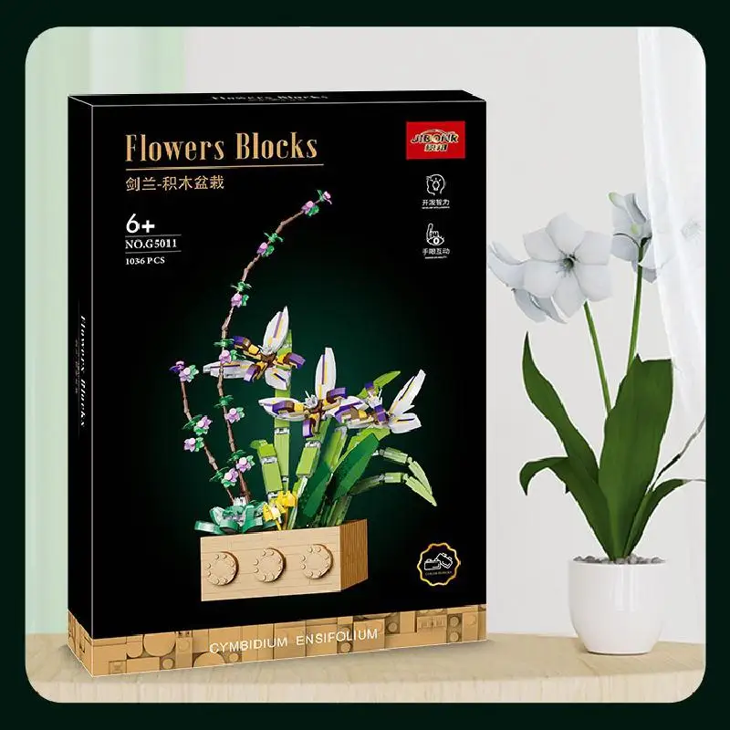 G5011 миниатюрные элементы в национальном стиле строительный блок букет пазлов