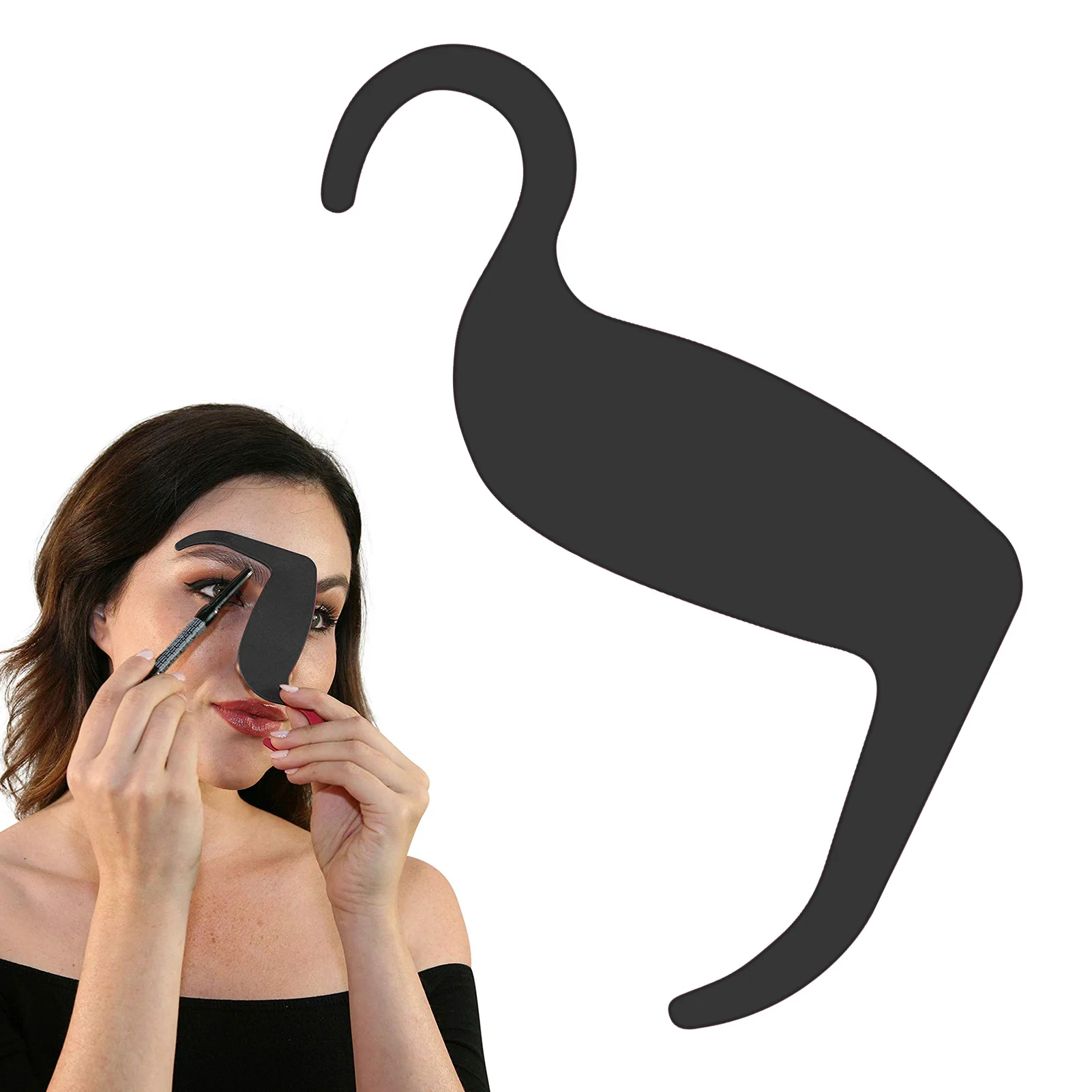 

Контуры изогнутый Трафарет карандаш для бровей ТИНТ формирователь идеальное лицо макияж щеки и нос бронзер многофункциональные инструмен...