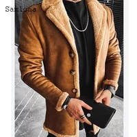 samlona mens pu leather jackets men motorcycle jacket sexy faux leather coats pocket zipper overcoat winter velvet overcoats