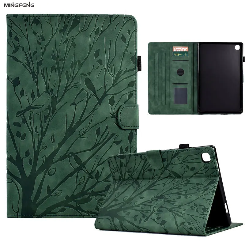 

Birds On Tree Embossed Funda For Samsung Galaxy Tab S6 Lite Smart Case SM-P613 SM-P619 SM-P610 SM-P615 10.4" Tablet PC Cover