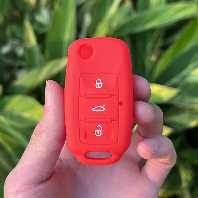 

Для VW Volkswagen Polo Passat B5 Tiguan Golf T4 Seat Leon Altea Ateca Skoda Octavia силиконовый чехол для ключей от автомобиля Брелок