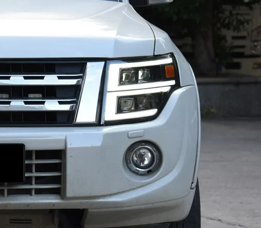 1 или 2 шт. светодиодные фары с 4 линзами для Pajero 4-й передние Montero Low High Beam Led Drl Shogun
