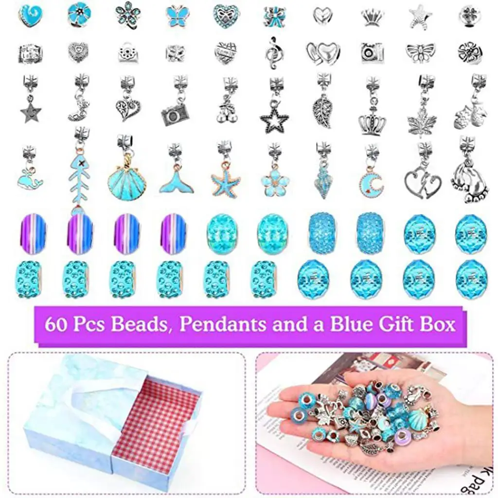 

Kids DIY Bracelet Charm Pendant Snake Chain Jewelry Making Supplies Craft