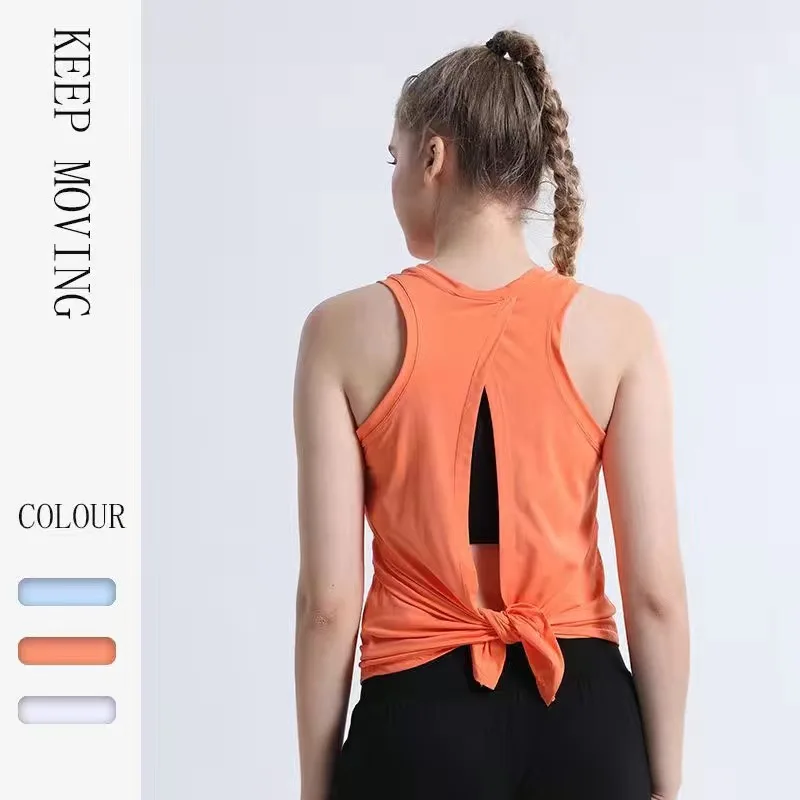 Lulu Top Activewear Naked-Feel Athletic Vest Open Back Yoga 4way stretch fabric Sexy Sleeveless Blouse Sport Fitness Tank Tops