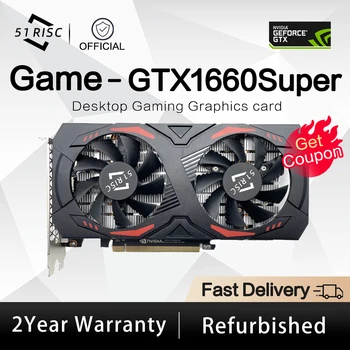 SHELI 51RISC GTX1660Super 6GB 1660Ti 6GB Gaming Video Card  GTX1660 6GB Graphics Cards GPU Desktop Computer Game 1060 1
