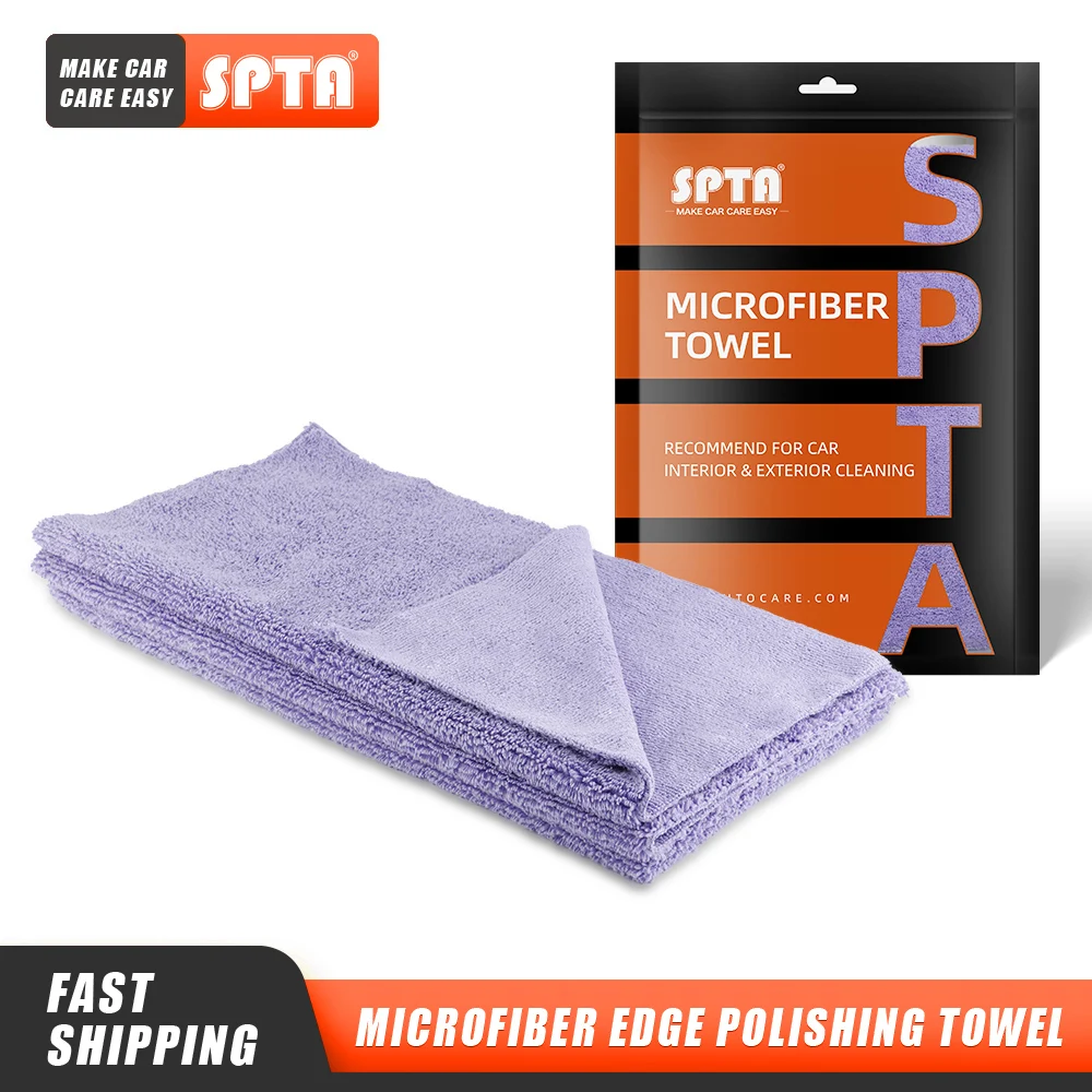 

(Single Sale ) SPTA Microfiber Edge Polishing Towel Car Washing Towel For Wax Removal Extra Soft Car Wash Microfiber Cloth