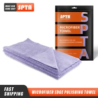 single sale spta microfiber edge polishing towel car washing towel for wax removal extra soft car wash microfiber cloth