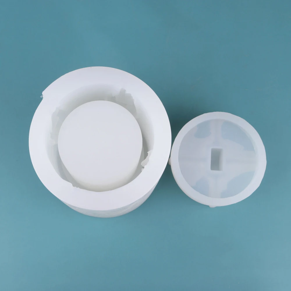 Бетонный воск Европейский рельефный дизайн форма для коробки с крышкой свечей