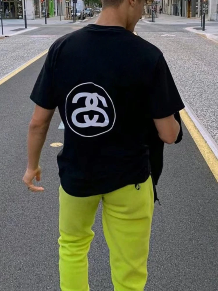 

Summer Fashion Big LOGO Print T-Shirt High Quality Men's and Women's Casual Short Sleeves American Style T-Shirt