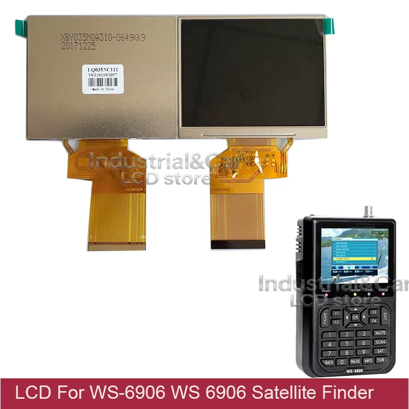 Фото Оригинальный новый A+ 3,5-дюймовый HD TFT LCD экран для Satlink WS6906 WS-6906 WS-6908, панель LCD для прибора поиска спутников LQ035NC111 LQ035NC121 №2