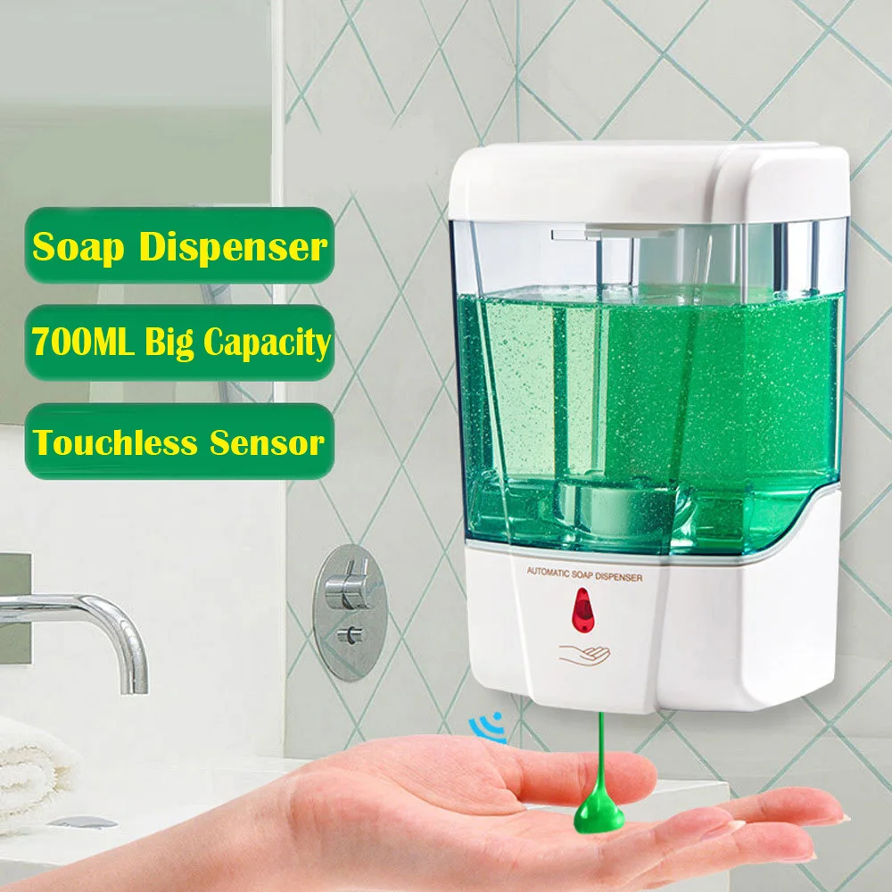 

Soap Dispenser Wall Mounted 700ml Induction Automatic Touchless Sensor Hand Sanitizer Detergent Liquid For Bathroom Kitchen
