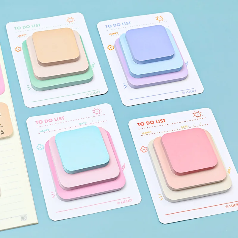 

Multi-size Sticky Notes Color Ins Stationery Creative Notes Message Paper Journal Decora Posted Tabs Its School Office Supplies