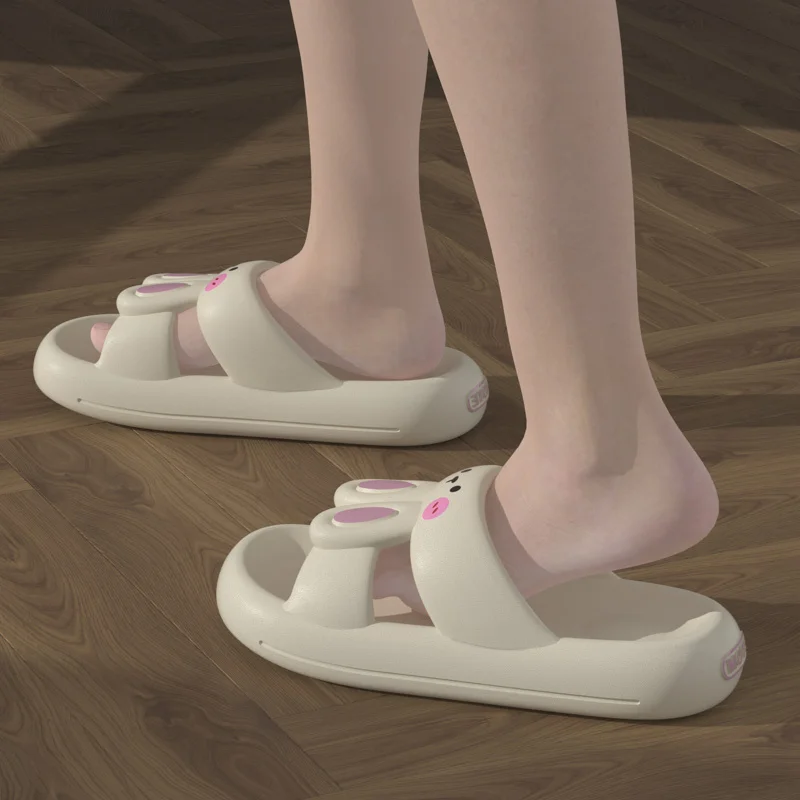 Women Slippers Summer New Pattern Fashion Cartoon Cute Rabbit Thick Sole S Slippers for Women Size 7 Robe and Slippers Set Women