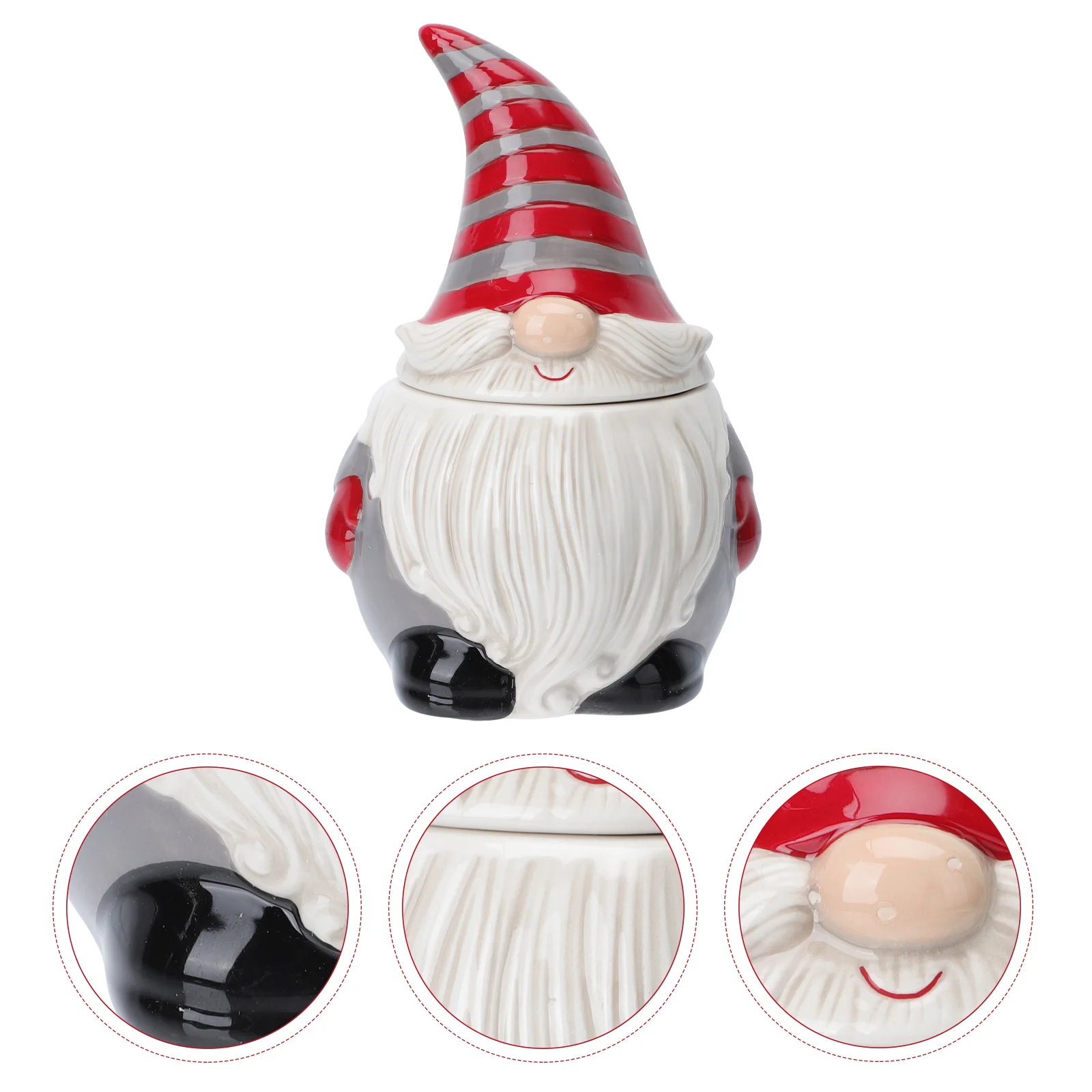 

Ceramic Santa Claus Storage Tank Candy Coffee Bean Grain Tea Can Condiment Jar With Airtight Lid Christmas Gifts Kitchen Tools