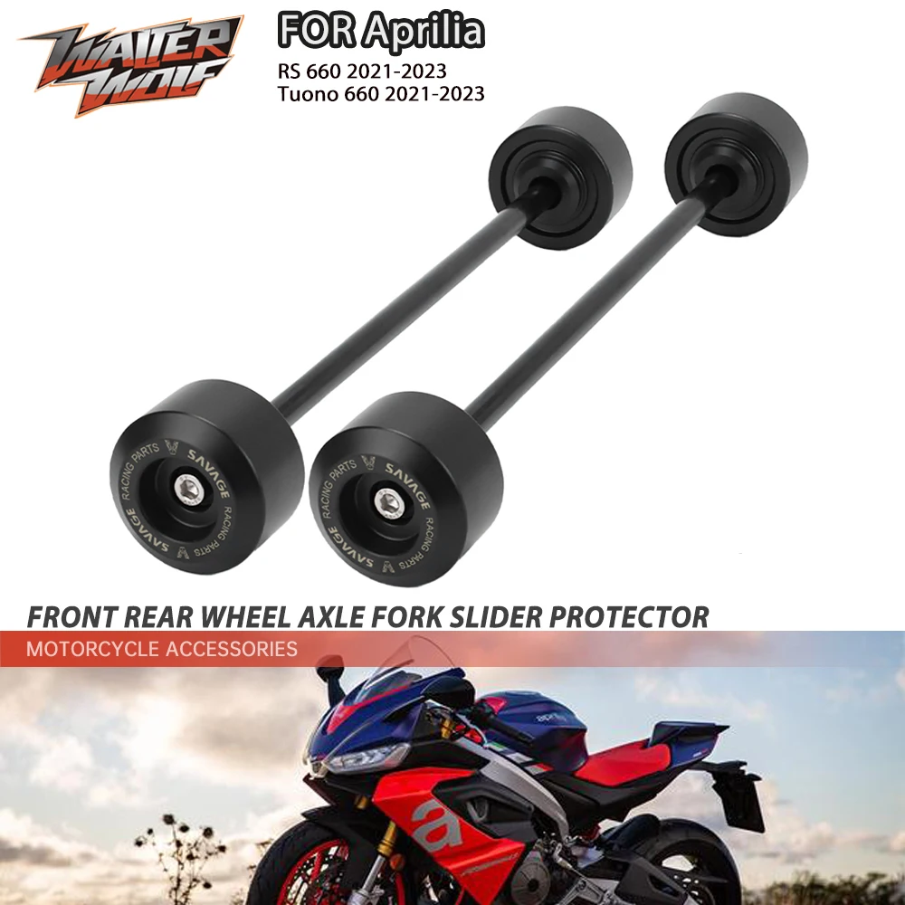 

Front Rear Wheel Axle Fork Slider Protector For Aprilia RS 660 Tuono 2021 2022 2023 Motorcycle Swingarm Spools Crash Slider