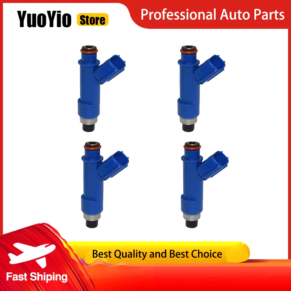 

YuoYio 4Pcs New Fuel Injection Nozzl 23250-22080 23209-22080 For Toyota Corolla CE Sedan 4-Door L4 1.8L 2004-2008 And More