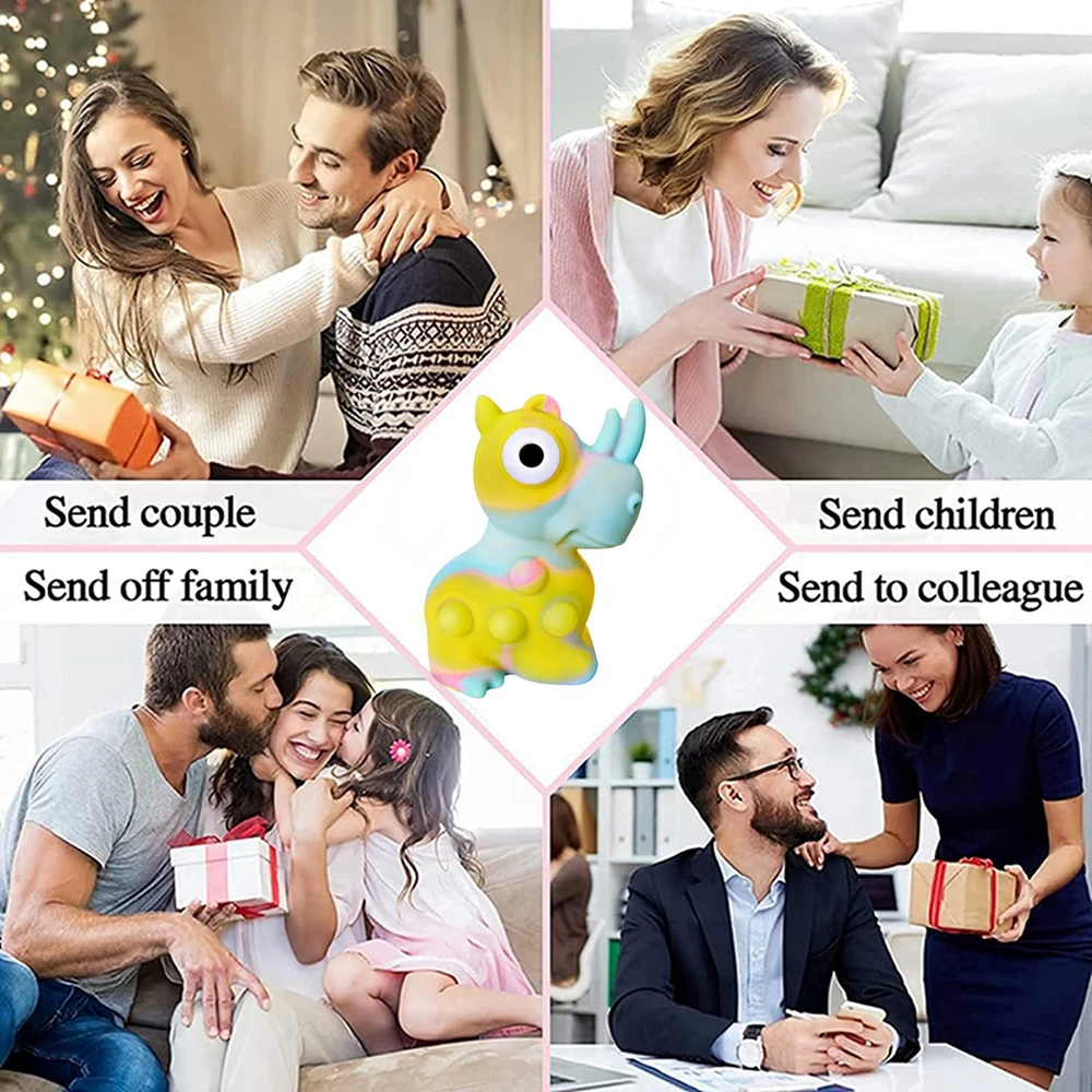 3D Рино подтягивает стресс сенсорные шарики сжимаемые пузырьки дешевые упаковки