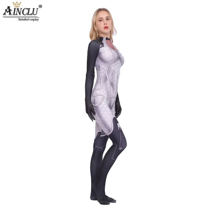 Миранда Лавсон игра Mass Effect косплей костюм женский спандекс боди комбинезон на