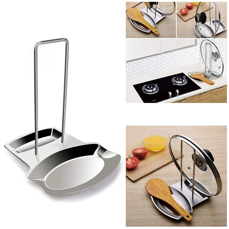 

Подставка для ложки и крышки кастрюли, подставка для крышки кастрюли, держатель для ложки, подставка для посуды, органайзер для кастрюли