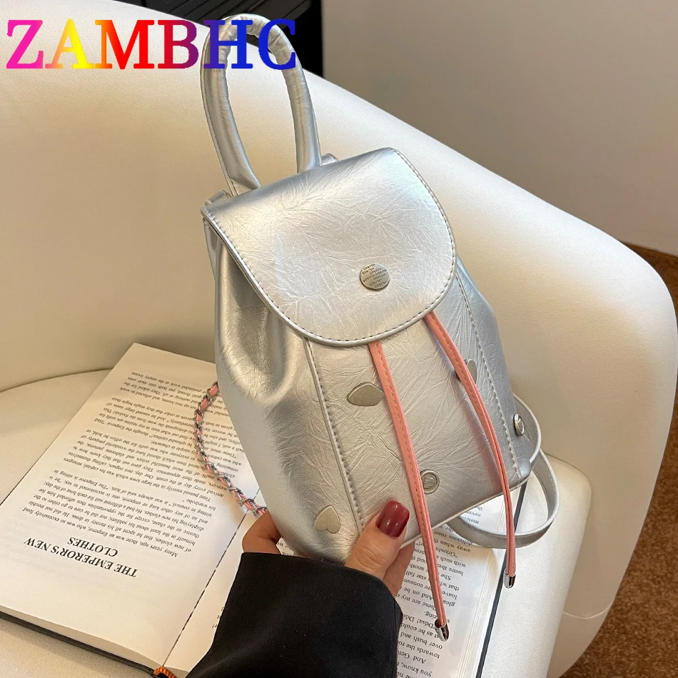 

Модный женский маленький рюкзак с блестками, рюкзаки из искусственной кожи для школы, рюкзаки для девочек-подростков, трендовая Милая Дизайнерская Дорожная сумка, 2023