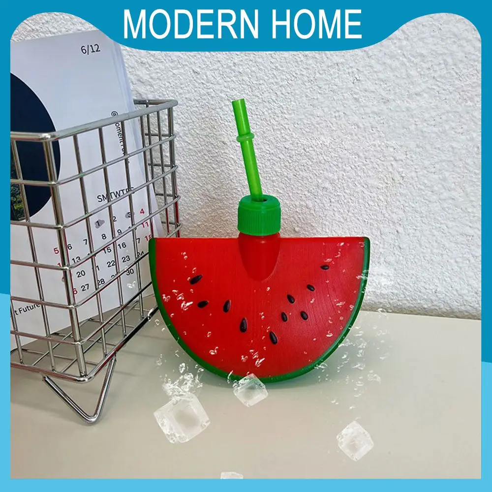 

Healthy Non-toxic Milk Coffee Straw Cup Safe Drinking Water Food Grade Fruit Children Juice Sippy Cup Watermelon Shape Creative