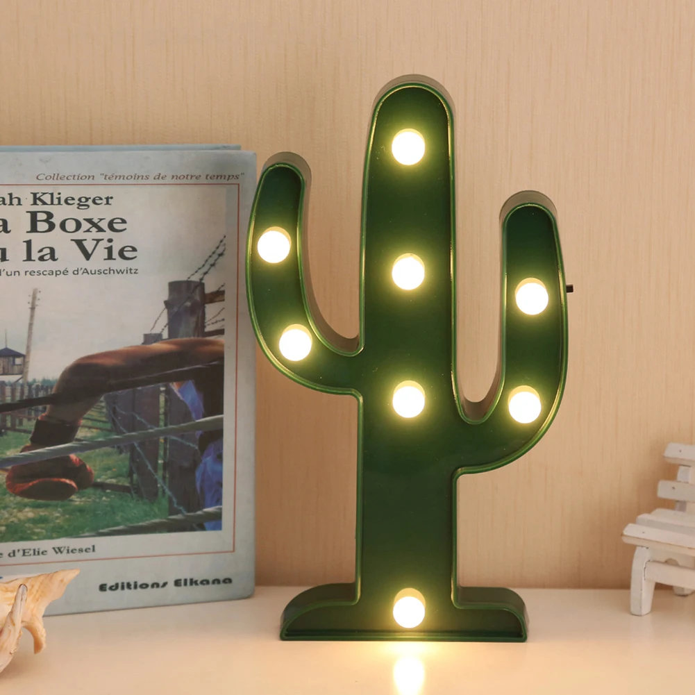 

Cactus 3D LED Night Lights Christmas Decor Children Kids Room Night Lamp LED Table Lamp Home Decorations Gifts