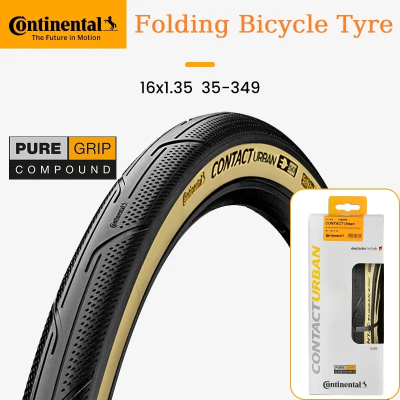 

Continental Contact Urban Folding Bicycle Foldable Tyre 16 inches City Bike Tires 16x1.35 35-349 BMX Road Bike Gravel Tyres