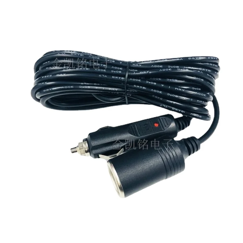 

High-Power Full Copper 0.75mm² Car Cigarette Lighter Extension Cable 12V/24V Universal 10A Car Charger Extended Wire 5M