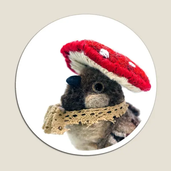 Коттеджный сердечник muchomor птица магнит магнитный декор на холодильник милый