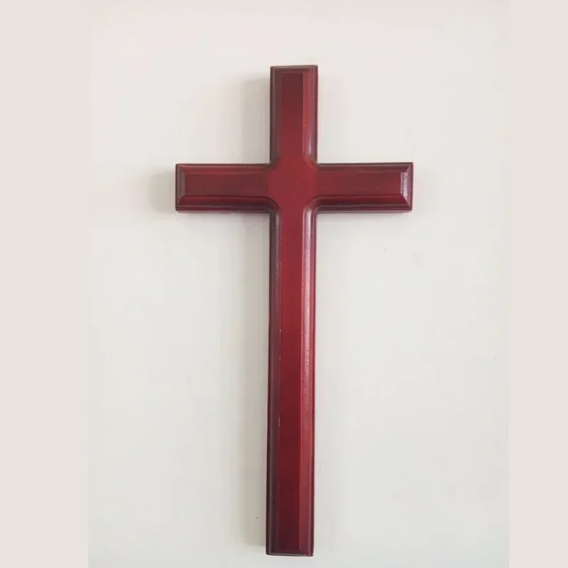 Христианский крест ручной работы из массива дерева настенное украшение с