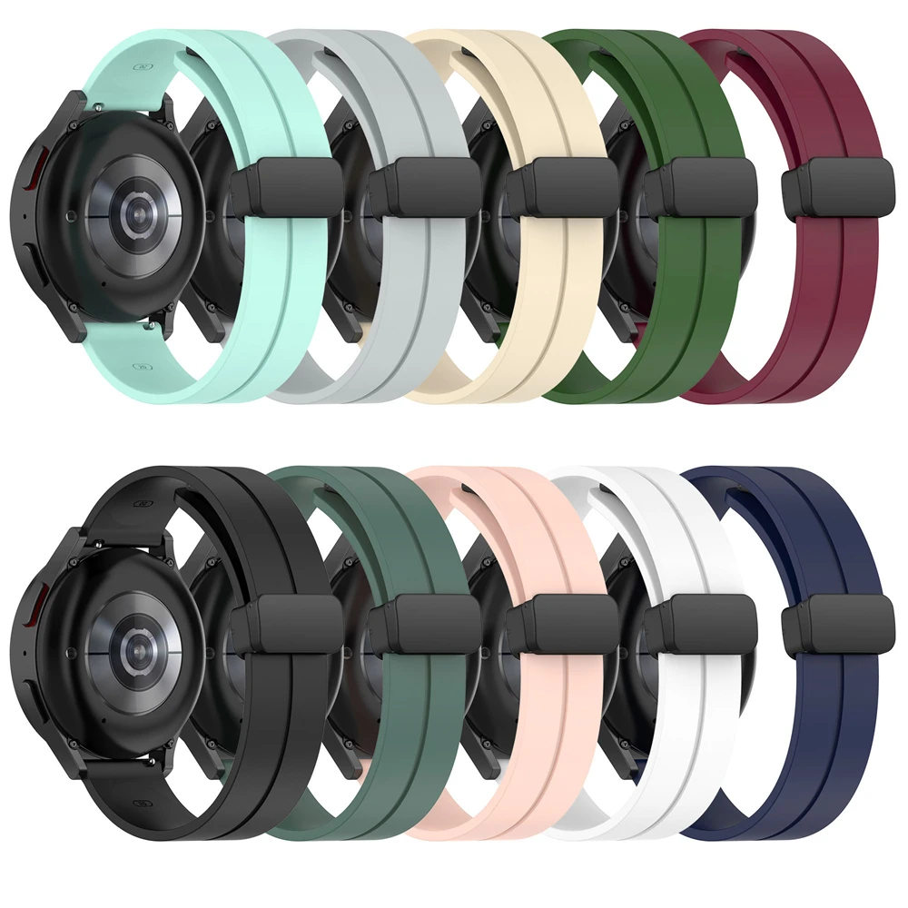 Ремешок с магнитной пряжкой для Samsung Galaxy watch 4/5 pro/classic 46 мм 45 40 44 Спортивный