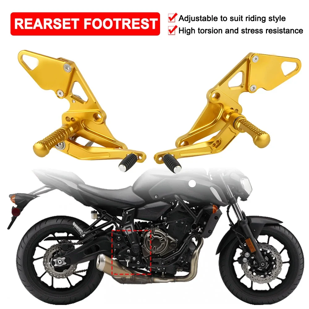 Регулируемые задние комплекты для подножки Yamaha MT07 FZ07 MT-07 2013-2016 2017 2018 2019 2020