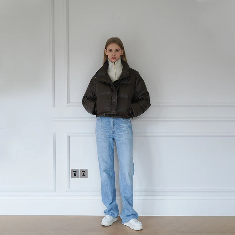 Женские свободные джинсы с высокой талией